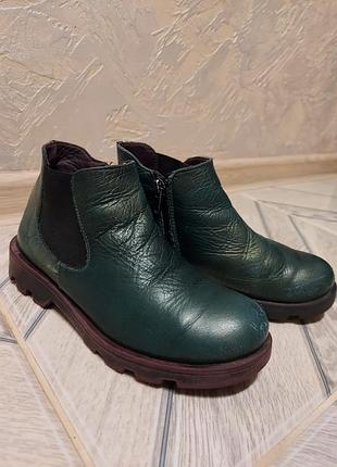 Ботинки кожаные