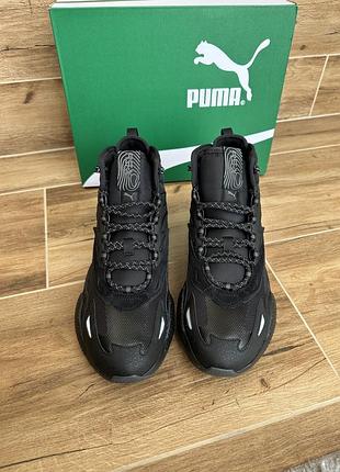 Кроссовки puma rs-x hi black-shadow gray 4