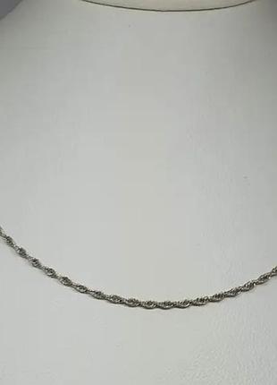 Красивий жіночий ланцюжок срібло 925 проби із позолотою