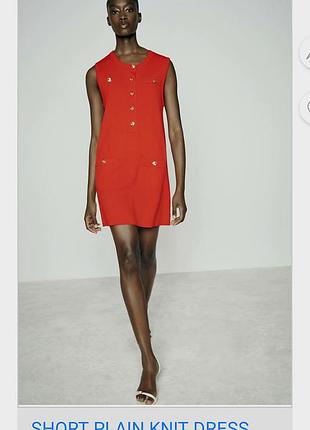 Платье красное zara