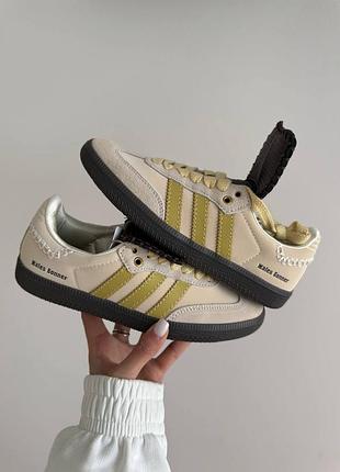Женские кожаные кроссовки на весну adidas base wales bonner 🆕 кеды адидас самба