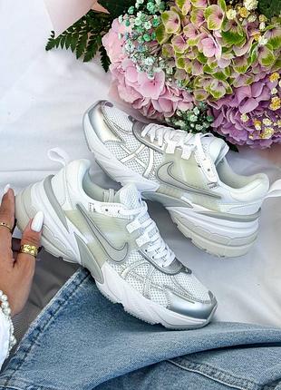 Кроссовки nike v2k runtekk "white metallic"