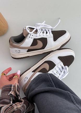 Кроссовки nike sb dunk low beige brown bear