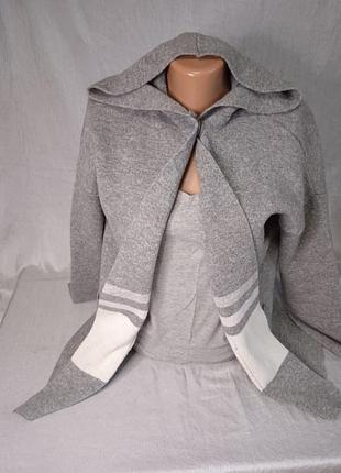 Кардиган накидка з капюшоном меринос кашемір італійський benedetta b
