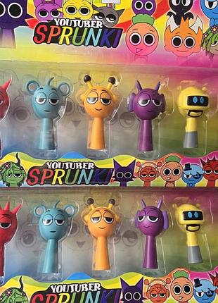 Набор пластиковых фигурок sprunki 6шт. спонки