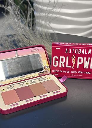 Оригинал thebalm autobalm "grl pwdr" cheek palette палитра румян
