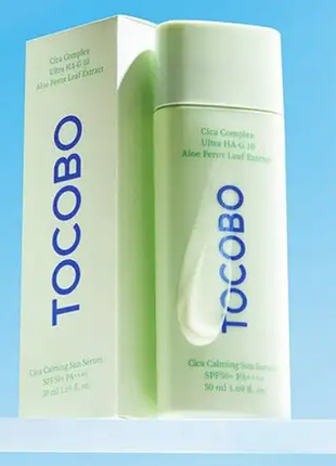 Tocobo cica calming sun serum spf50+ pa++++ сонцезахисний серум для чутливої ​​шкіри