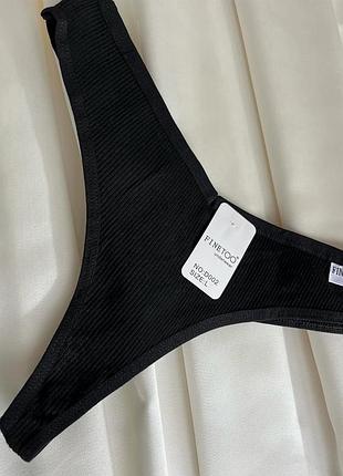 Стринги бавовна в рубчик xs-s