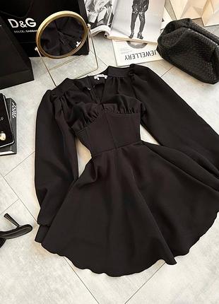 Сукня - комбінезон міні з імітацією корсету стильне незвичайне плаття якісне