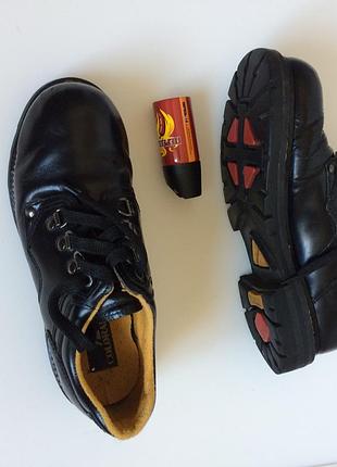 Мужские черные ботинки из натуральной кожи винтаж
