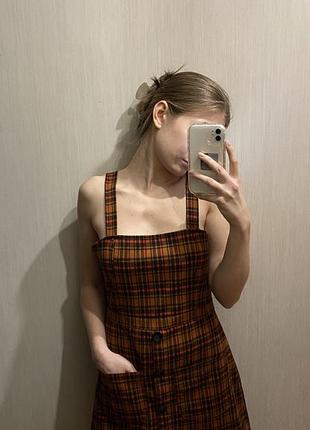 Сарафан bershka в клетку