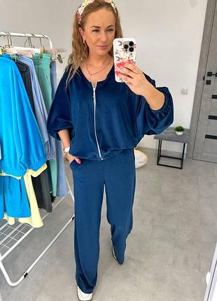 Велюровый спортивный костюм женский повседневный базовый розовый серый зеленый коричневый весенний на весну демисезонный батал