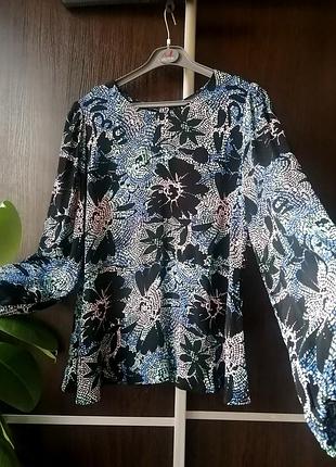 Блузка, блуза, Цветы, цветы. новая, вискоза. marks & spencer