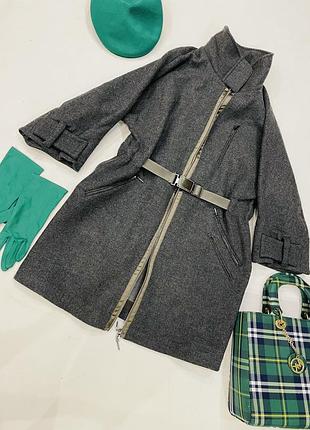 Стильное шерстяное пальто-куртка max mara weekend