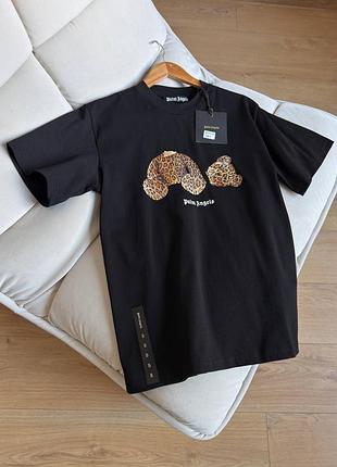 Брендова жіноча футболка з медведиком леопард