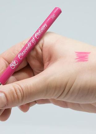 Стійкий професійний олівець для губ рожевий cascade of colours
