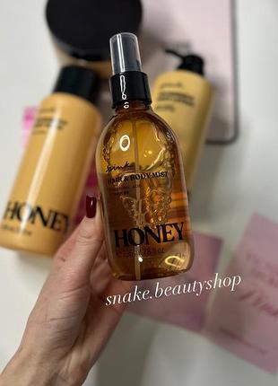 Парфюмированный спрей honey victoria’s secret pink hair & body mist спрей для тела и волос виктория сикрет оригинал