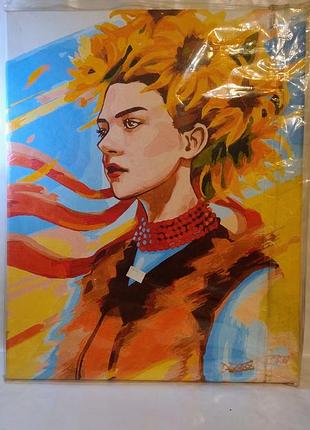 Картина акриловыми красками в идеальном состоянии новая 40х50