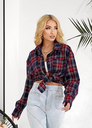 ✅трендова сорочка в  клітку