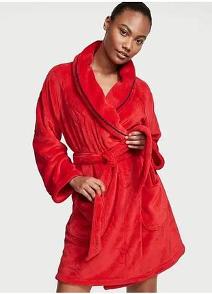 Халат плюшевий victoria’s secret plush short cozy robe