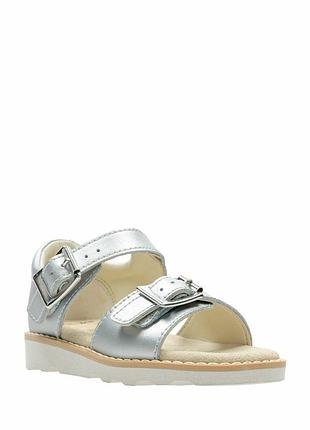 Босоніжки сандалі clarks infant crown bloom silver