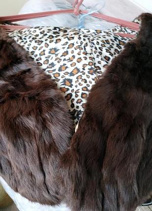 Манто меховое. горжетка с карманчиками, кролик