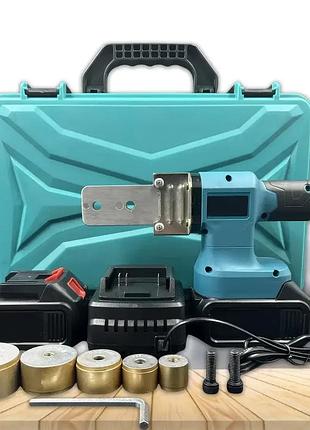 Аккумуляторный паяльник для пластиковых труб + 2 аккумулятора в кейсе at-hx2801