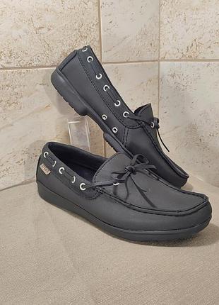 Жіночі лофери, мокасини, балетки crocs wrap colorlite black.
