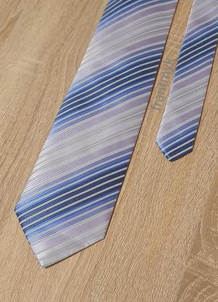 George - галстук - голубые лиловые полоски - wide - британского бренда мужская - fкwi