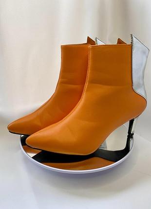 Модные оранжевый ботинки от cropp (размер 36)