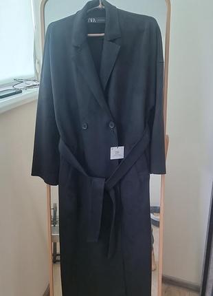 Тренч zara, под замшу