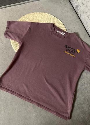 Zara котонова плотна футболка