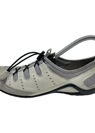 Кросівки літні ecco grey white vibration ii toggle lace suede