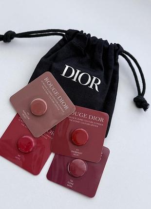Набір пробників помад dior rouge в мішечку