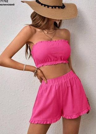 Женский костюм шорты+топ s(1)