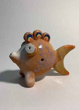Свисток рыбка, свистулька рыба, фигурка рыбка, статуэтка рыба, рыбка керамическая