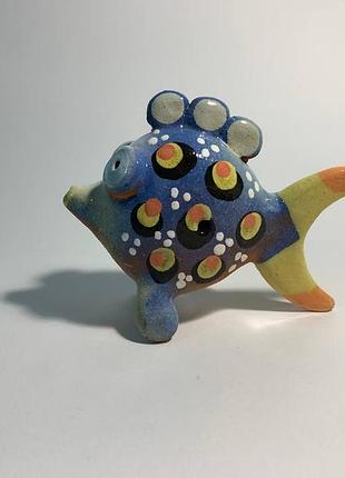 Свисток рыбка, свистулька рыба, фигурка рыбка, статуэтка рыба, рыбка керамическая3 фото