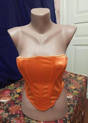 Корсетни топ сатин