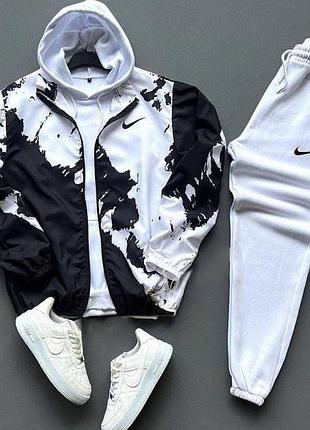 Мужской винтажный спортивный костюм ветровка и штаны nike