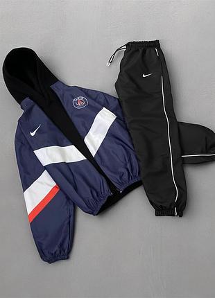Чоловічий вінтажний спортивний костюм з плащівки nike psg