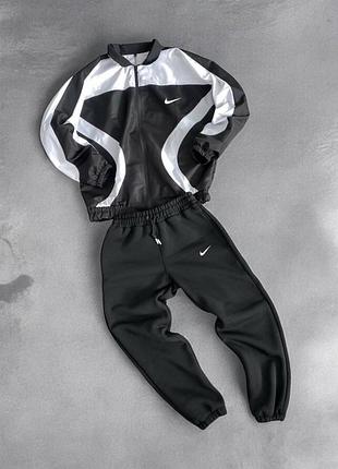 Чоловічий спортивний вінтажний костюм з плащівки nike