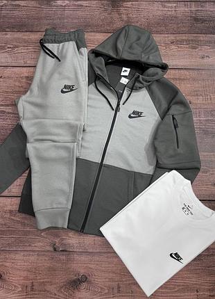 Мужской спортивный костюм демисезонный хаки nike