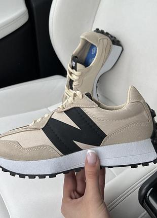 New balance 327 beige black