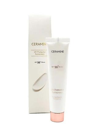 Дневной крем с минеральными солнцезащитными фильтрами ceramine uv protector sunscreen spf50+ pa++++/ 30 мл