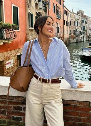 Коттоновая оверсайз рубашка от h&m