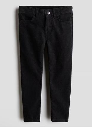 Вельветові брюки штани slim fit h&m