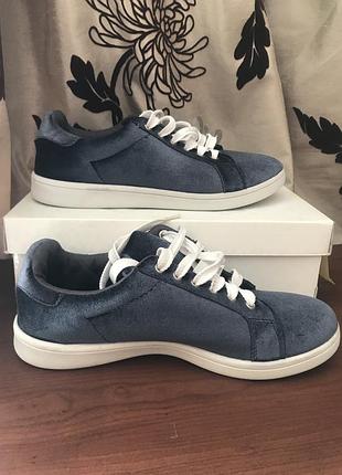 Кросівки синій велюр sneakers coliseum 41 на широку. ногу