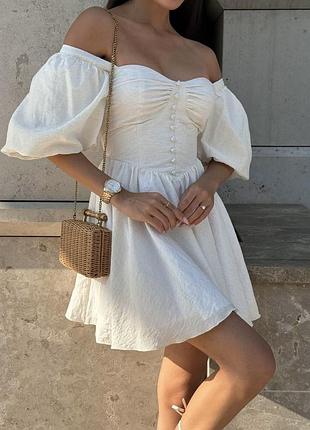 Льняное платье с лифом