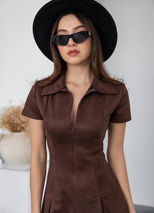 Сукня модна замшева