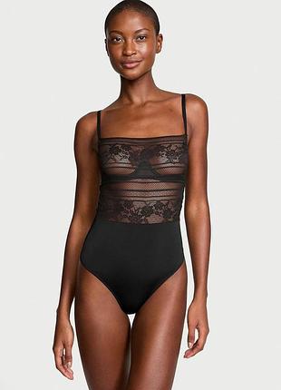 Боди черный кружево оригинал victoria’s secret